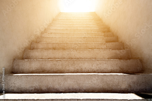 Valokuvatapetti stairs leading up to the sunlight