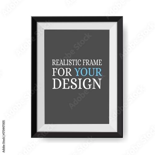 Realistic picture Frame. Vector template for your presentations.
