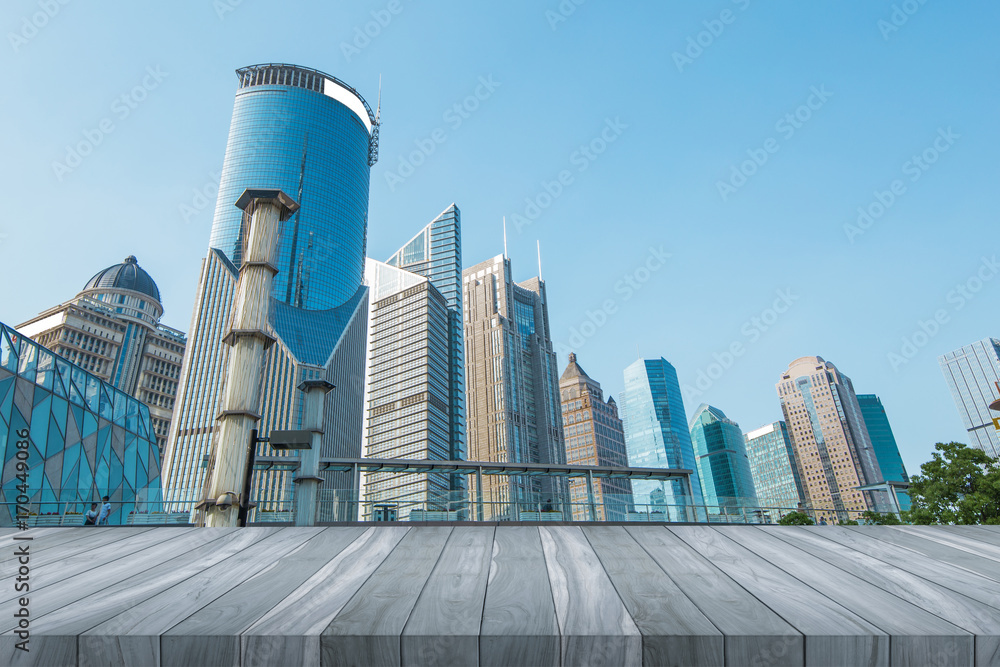 the modern building of the lujiazui financial centre in shanghai china.