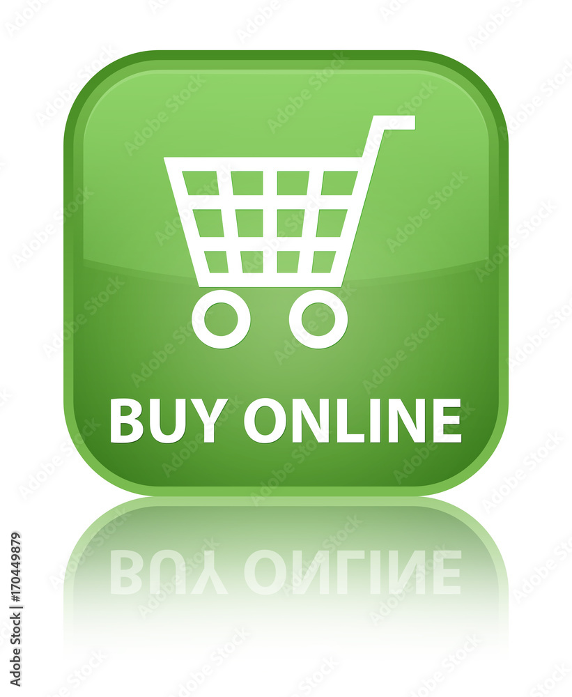 Buy online special soft green square button Buy online special soft green square button