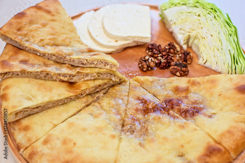 ossetian pie with cabbage a...