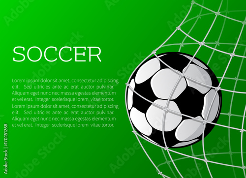 Vector poster template for soccer championship