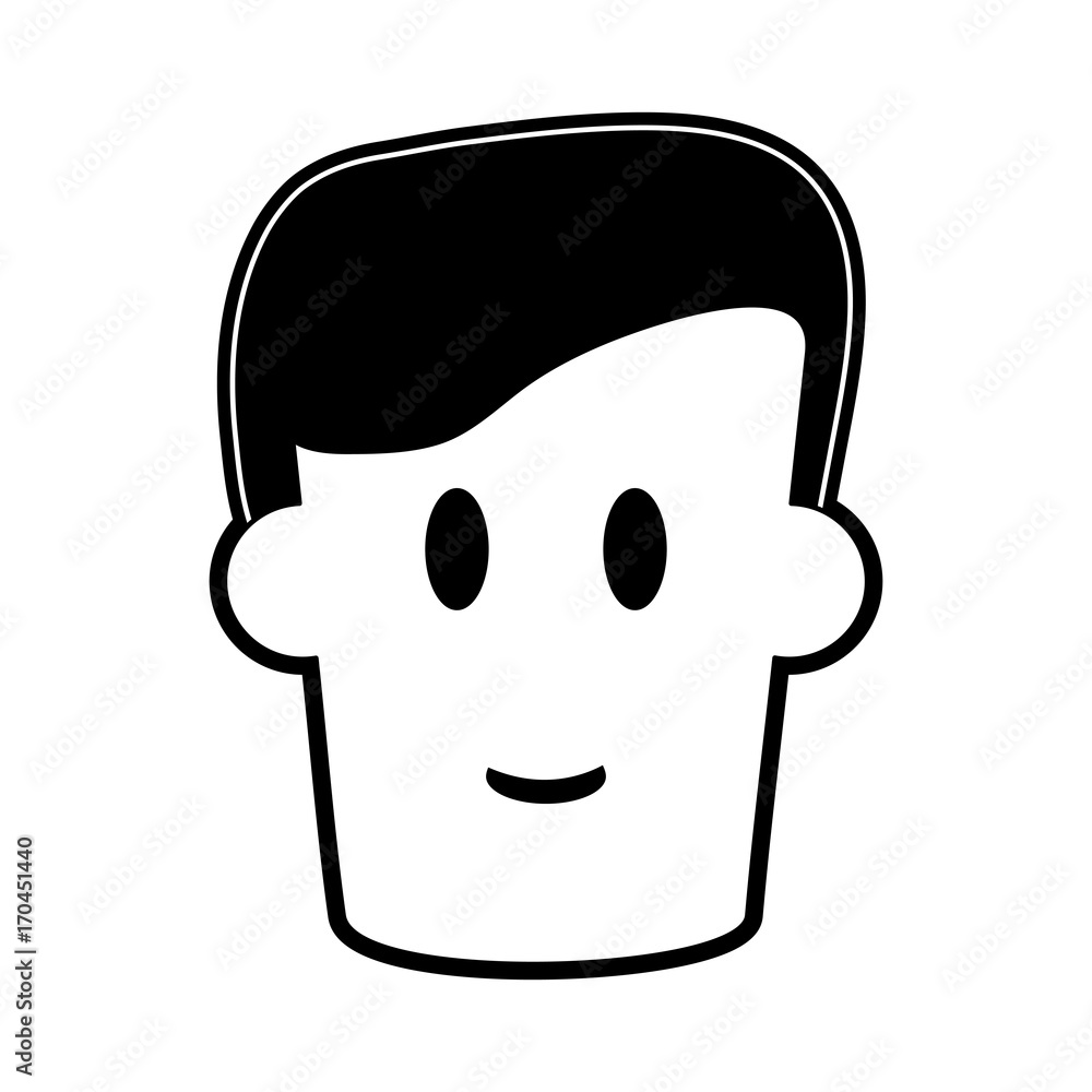 face of man cartoon icon image vector illustration design black and white face of man cartoon icon image vector illustration design black and white