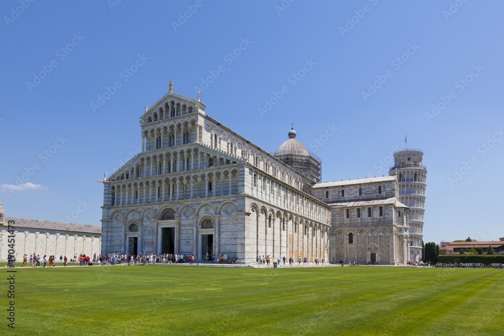 Toskana-Impressionen, Pisa, Schiefer Turm von Pisa mit Dom