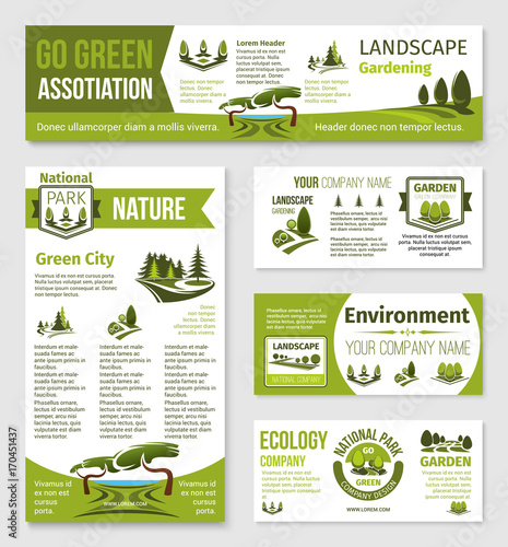 Vector templates for green eco environment company