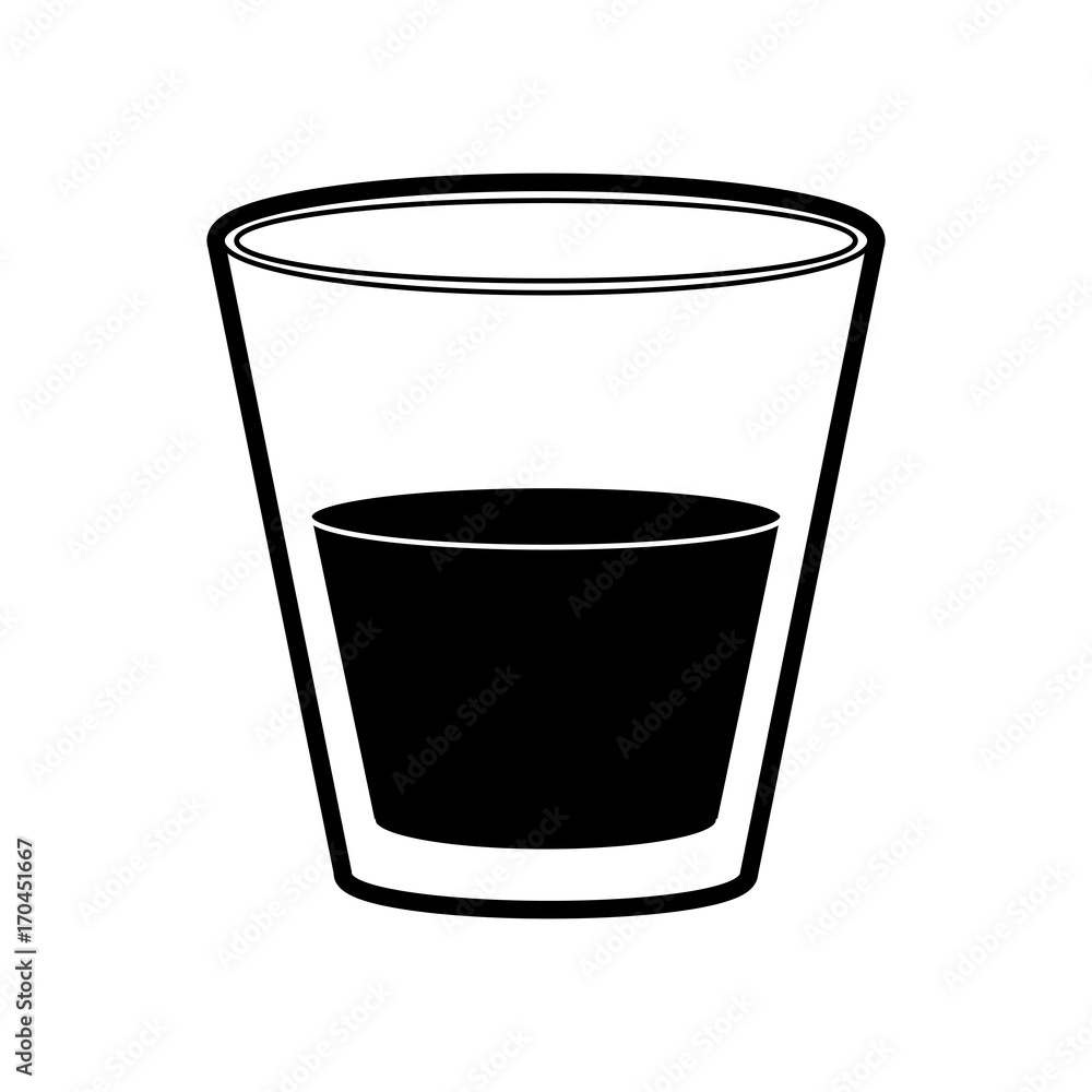 cup of glass with beverage icon image vector illustration design black and white cup of glass with beverage icon image vector illustration design black and white