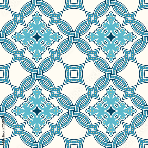 Portuguese tiles, Quatrefoil vector pattern