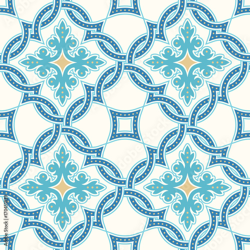 Portuguese tiles, Quatrefoil vector pattern