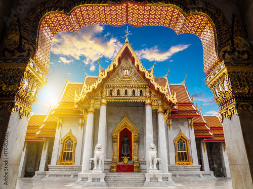 Marble Temple of Bangkok Thailand. Wat Benchamabopitr Dusitvanaram Bangkok THAILAND © Sunday Stock