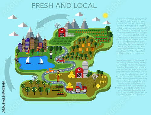 Natural food. infographic