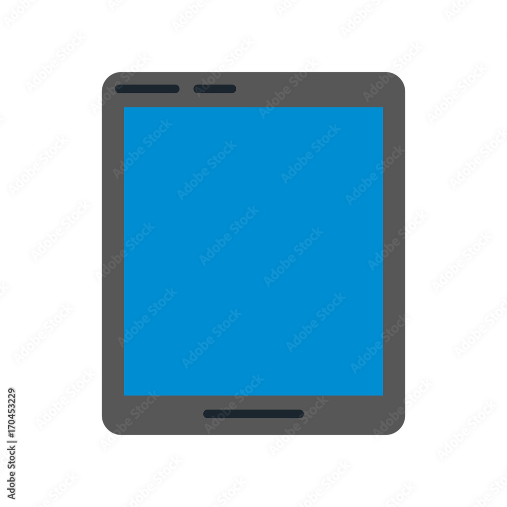 tablet with blue screen icon image vector illustration design tablet with blue screen icon image vector illustration design