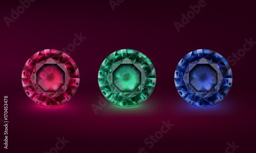 Colored precious stones