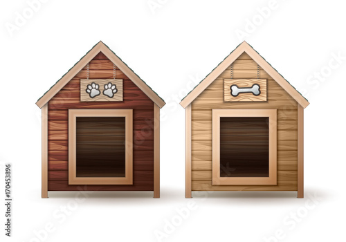 Wooden dog houses