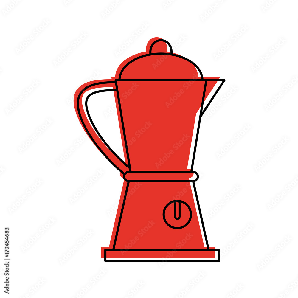 blender kitchenware icon image vector illustration design  red color