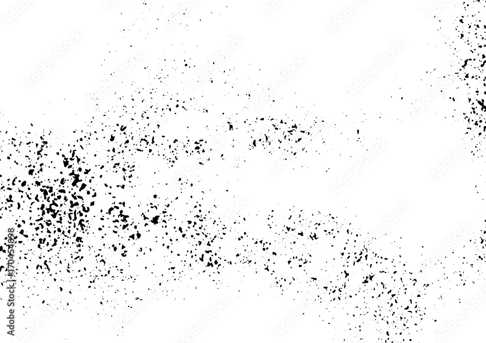Modern abstract grunge overlay grain noise effect. Black White Urban scratch graphic Texture Background. Dark Messy Dust. Create Dotted, Vintage Noise Grain