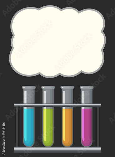 Border design with science beakers