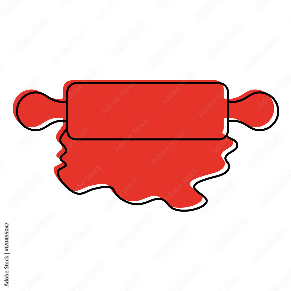 roller kitchenware icon image vector illustration design red color roller kitchenware icon image vector illustration design red color