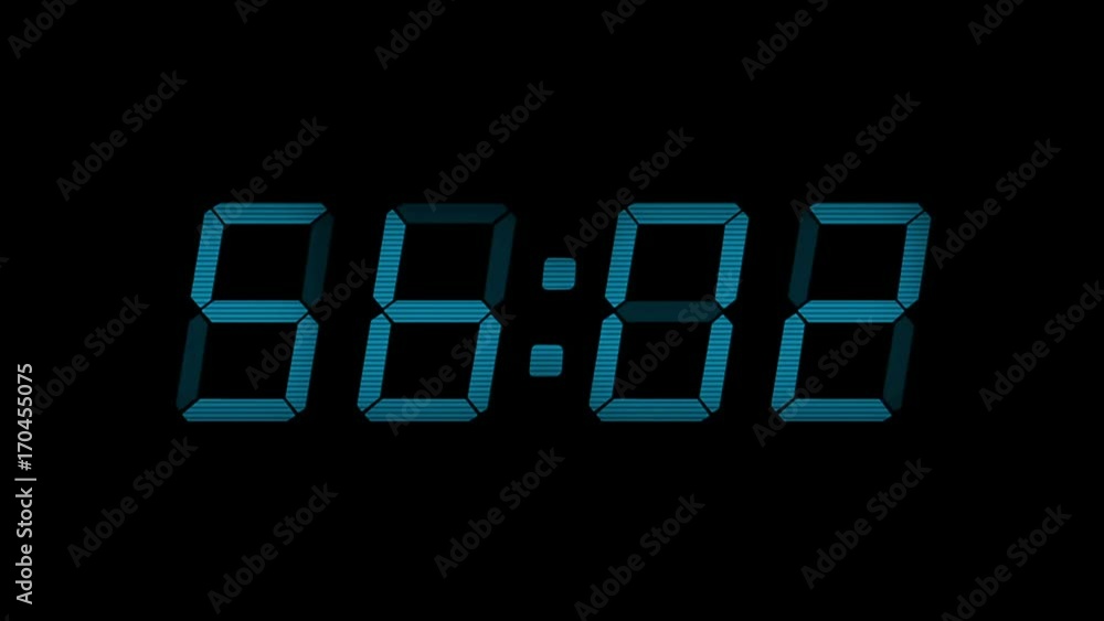 60 Second Blue Digital Countdown Display 60 Second Blue Digital Countdown Display