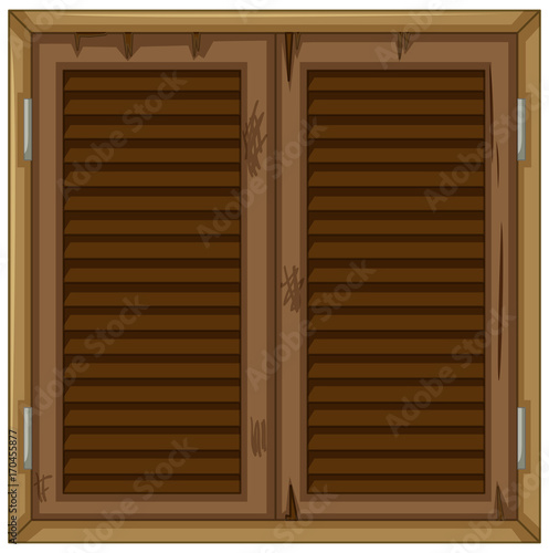Old window made of wood