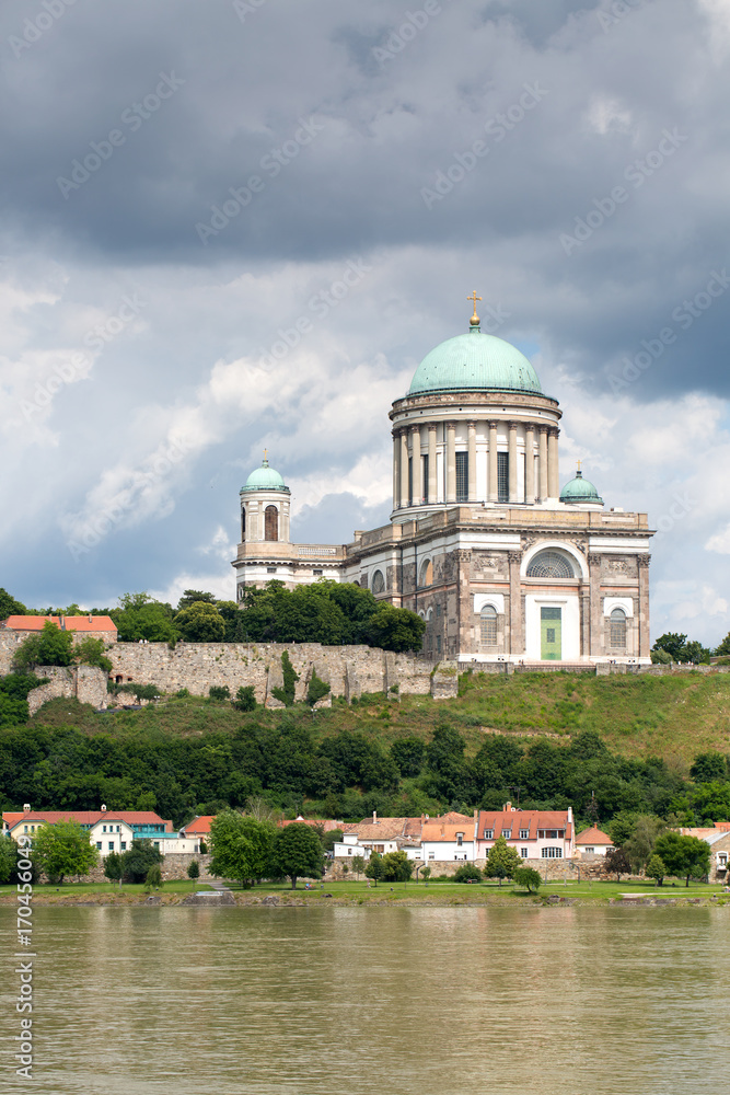 Cathedral in Esztergom town on Duna river