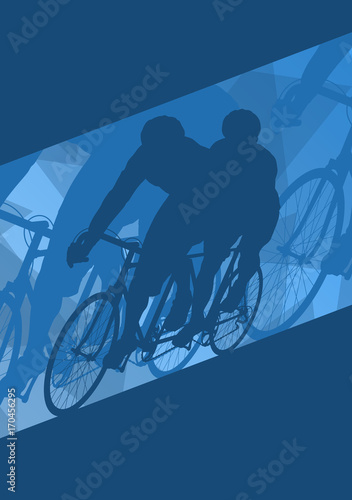 Cycling race man vector abstract