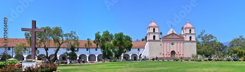 Santa Barbara old spanish mission in California, USA.
