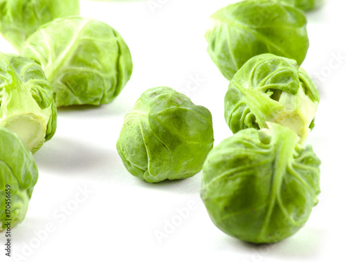 Fresh green brussels cabbage