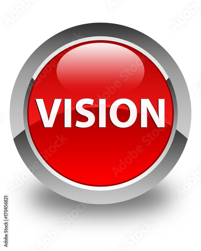 Vision glossy red round button
