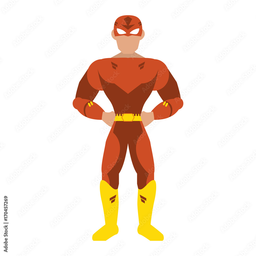 superhero with red uniform avatar icon image vector illustration design 