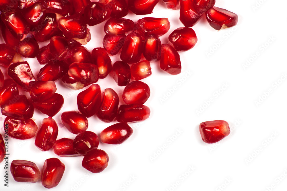 Seeds of pomegranate isolated Seeds of pomegranate isolated