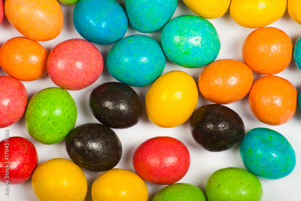 Color candy in glaze Color candy in glaze