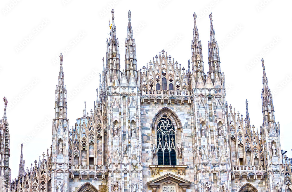 The day view of Milan Cathedral or Duomo di Milano