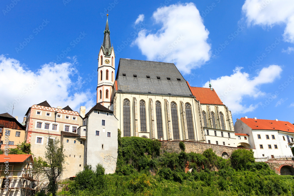 Saint Vitus church in Cesky Krumlov, Czech Republic Saint Vitus church in Cesky Krumlov, Czech Republic
