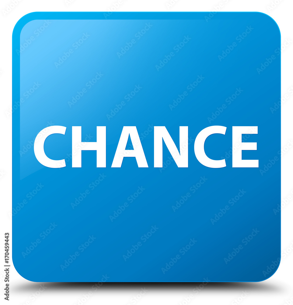 Chance cyan blue square button Chance cyan blue square button