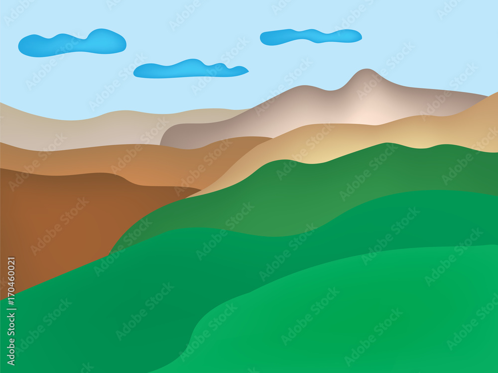 mountain landscape- vector illustration