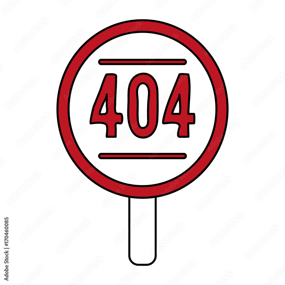 404 error street sign icon image vector illustration design 