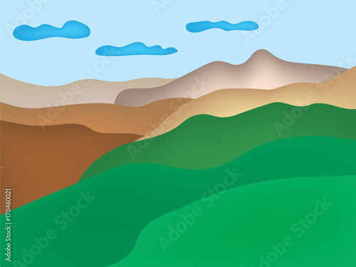 mountain landscape- vector illustration