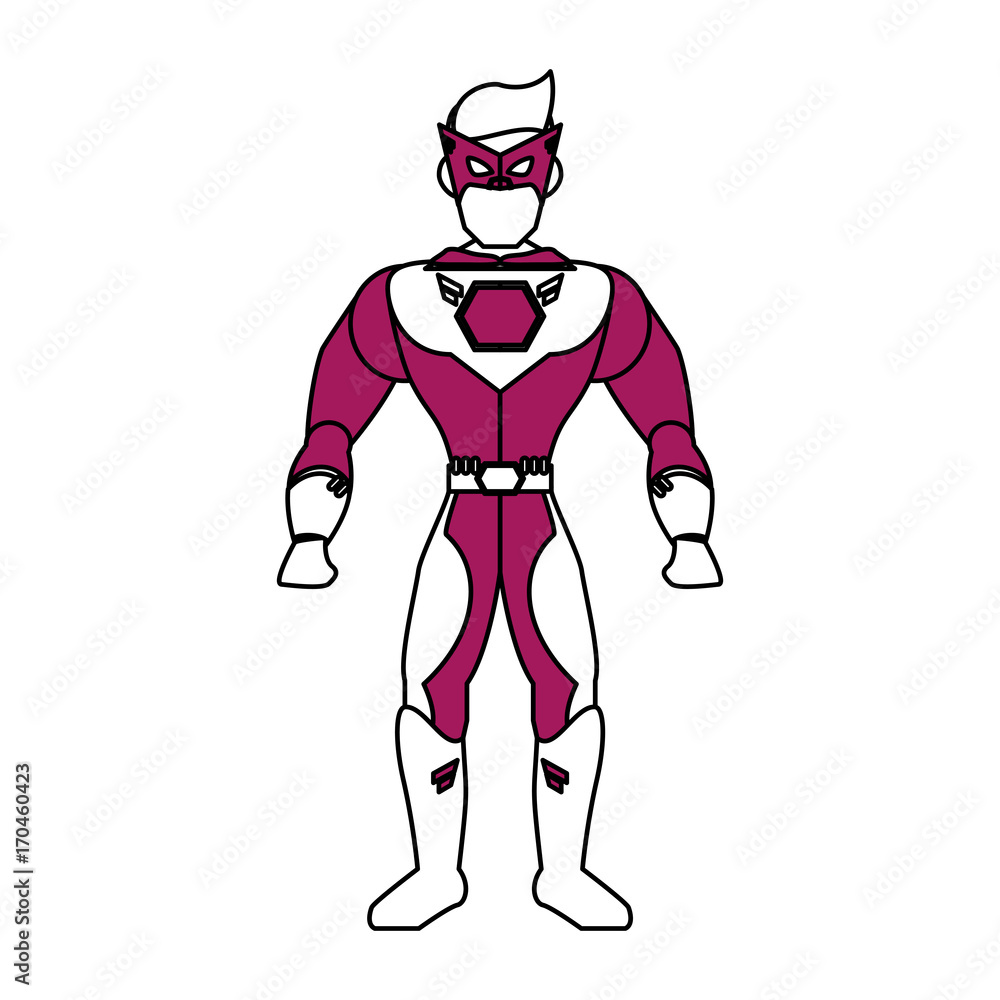 superhero standing avatar icon image vector illustration design 