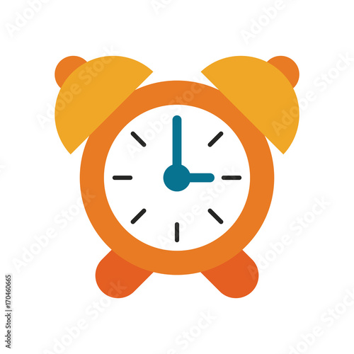 analog alarm clock icon image vector illustration design 