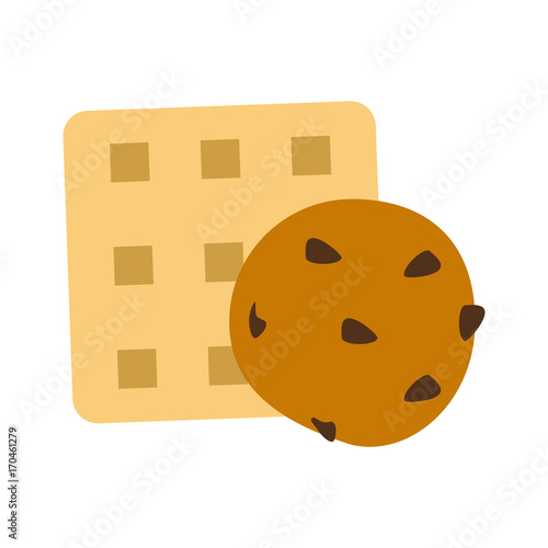 biscuits cracker cookie icon image vector illustration design 