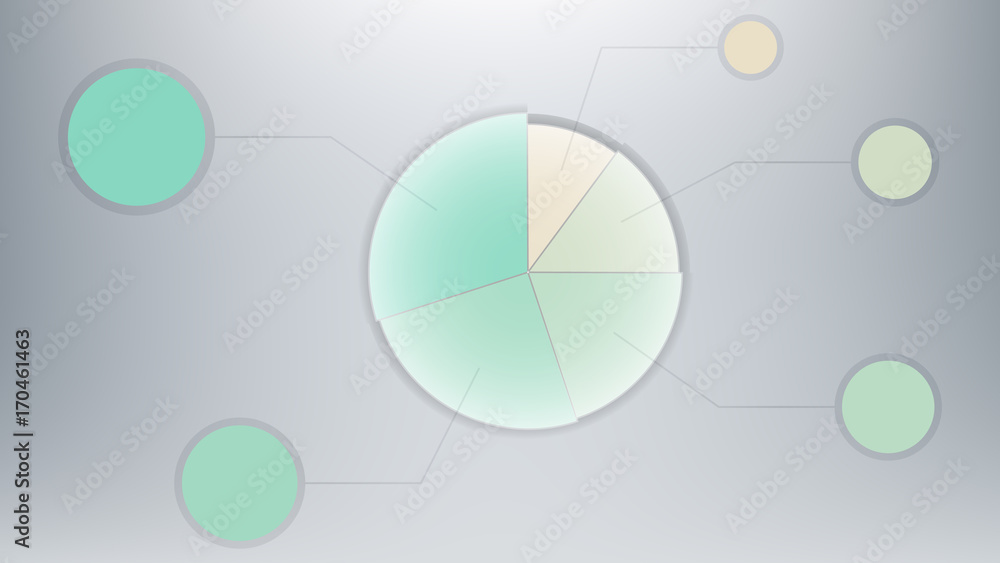 simple colored pie chart desing with background illustration simple colored pie chart desing with background illustration