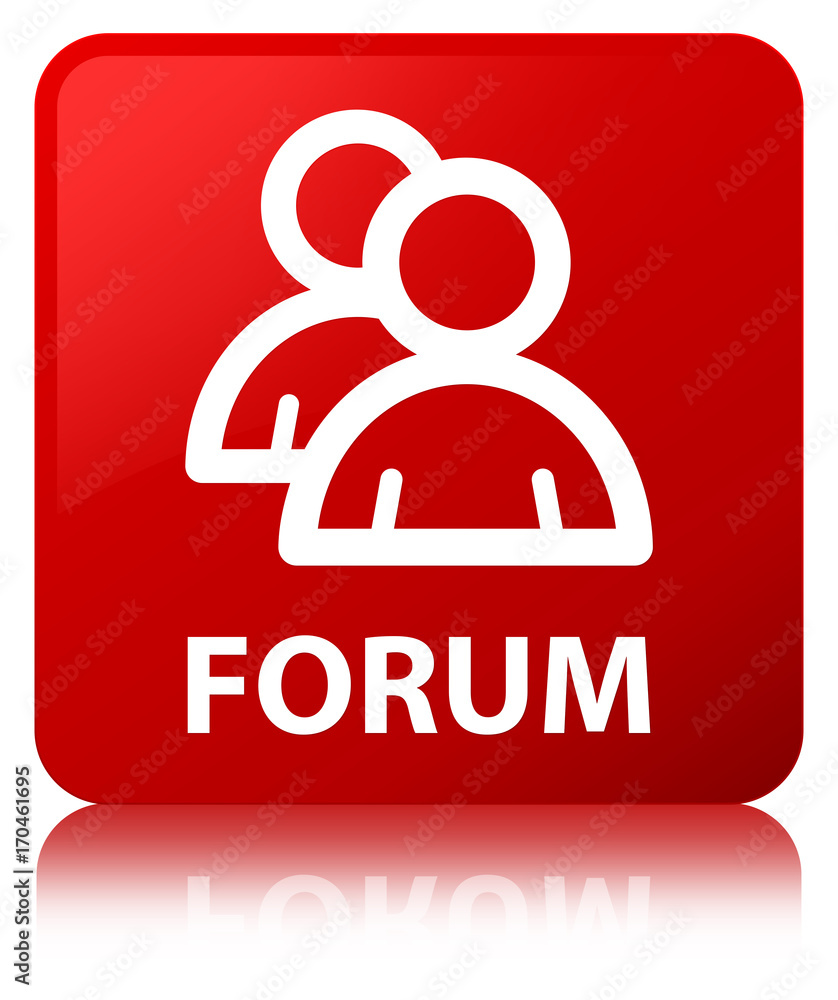 Forum (group icon) red square button Forum (group icon) red square button