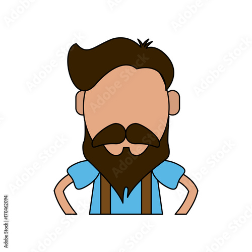 hipster man avatar icon image vector illustration design 