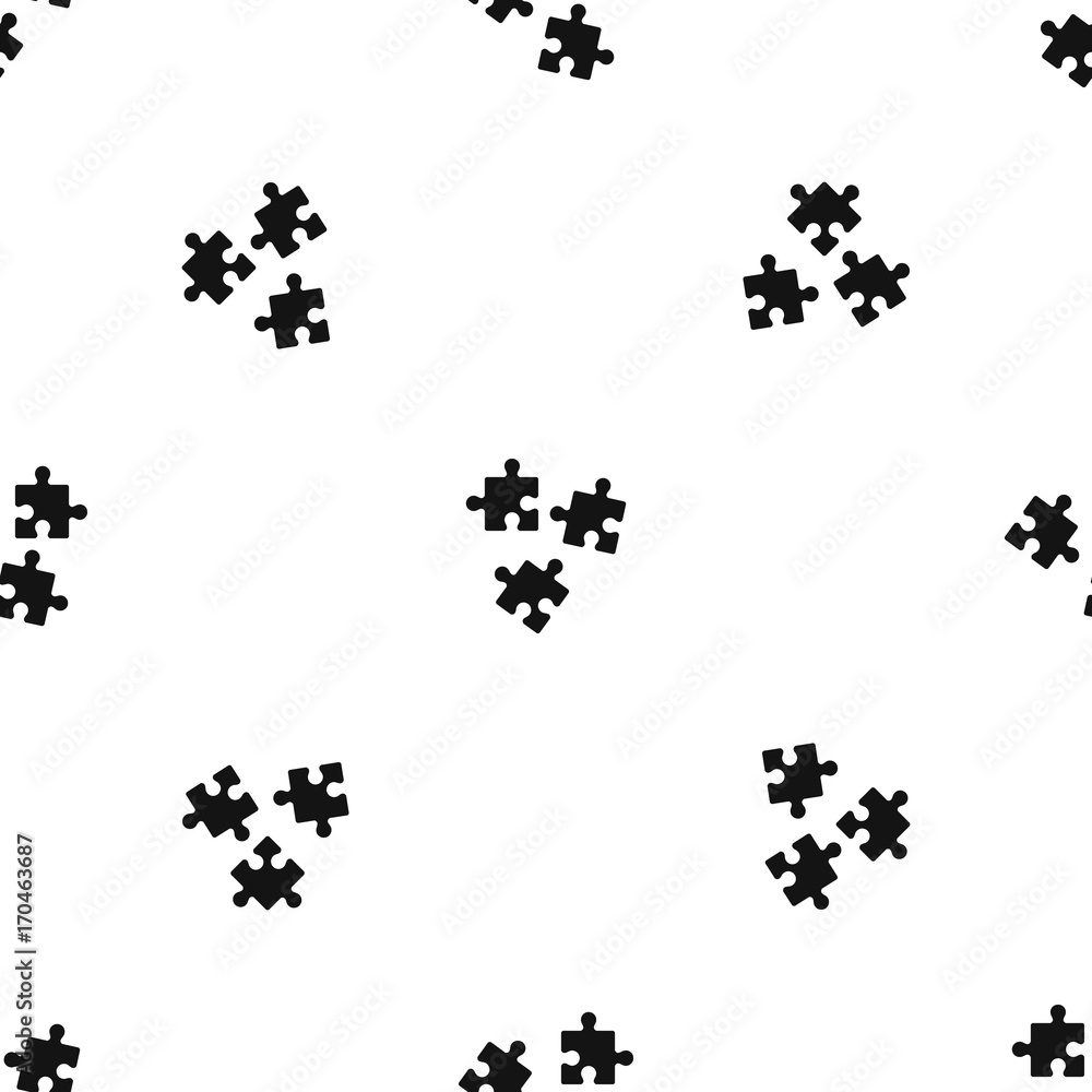 Puzzle pattern seamless black