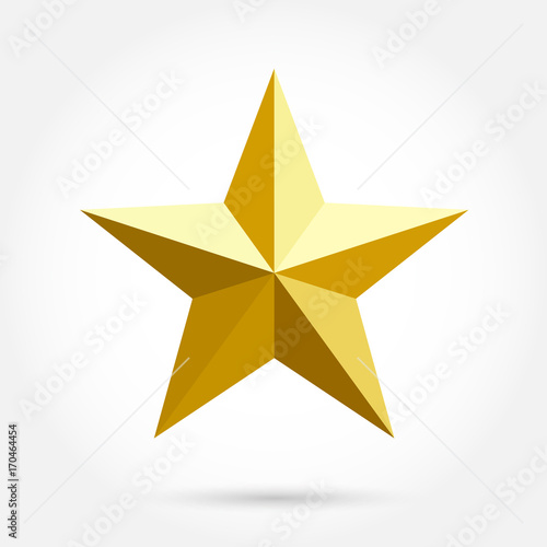 Golden star icon vector illustration