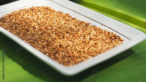 White sesame seed roasted extra close up