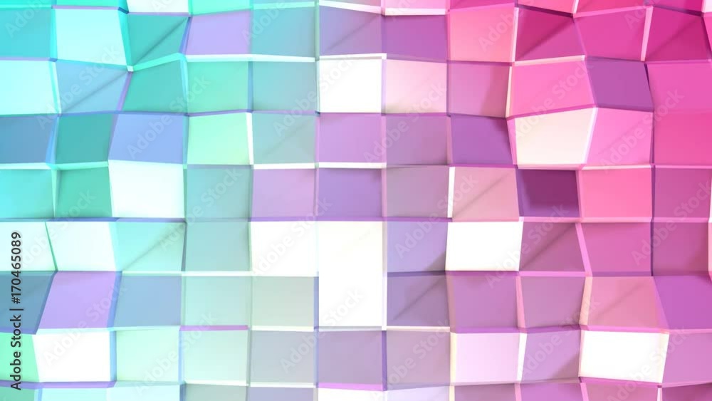 Abstract simple blue pink low poly 3D surface as magnificent background. Soft geometric low poly motion background of shifting pure blue pink polygons. 4K Fullhd seamless loop background Abstract simple blue pink low poly 3D surface as magnificent background. Soft geometric low poly motion background of shifting pure blue pink polygons. 4K Fullhd seamless loop background
