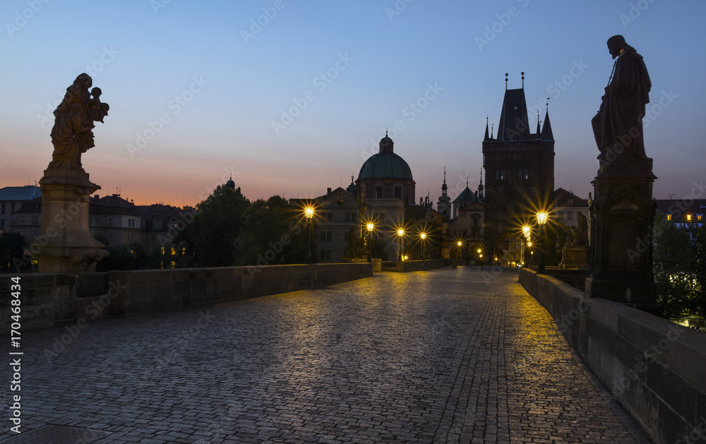 Charles bridge at dawn Charles bridge at dawn