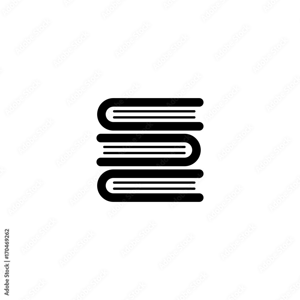 pile of books black simple icon pile of books black simple icon