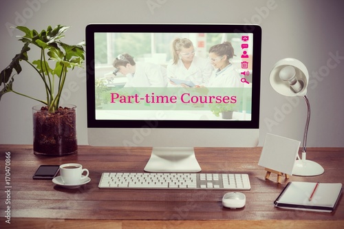 Canvas-taulu Composite image of composite image of part-time courses
